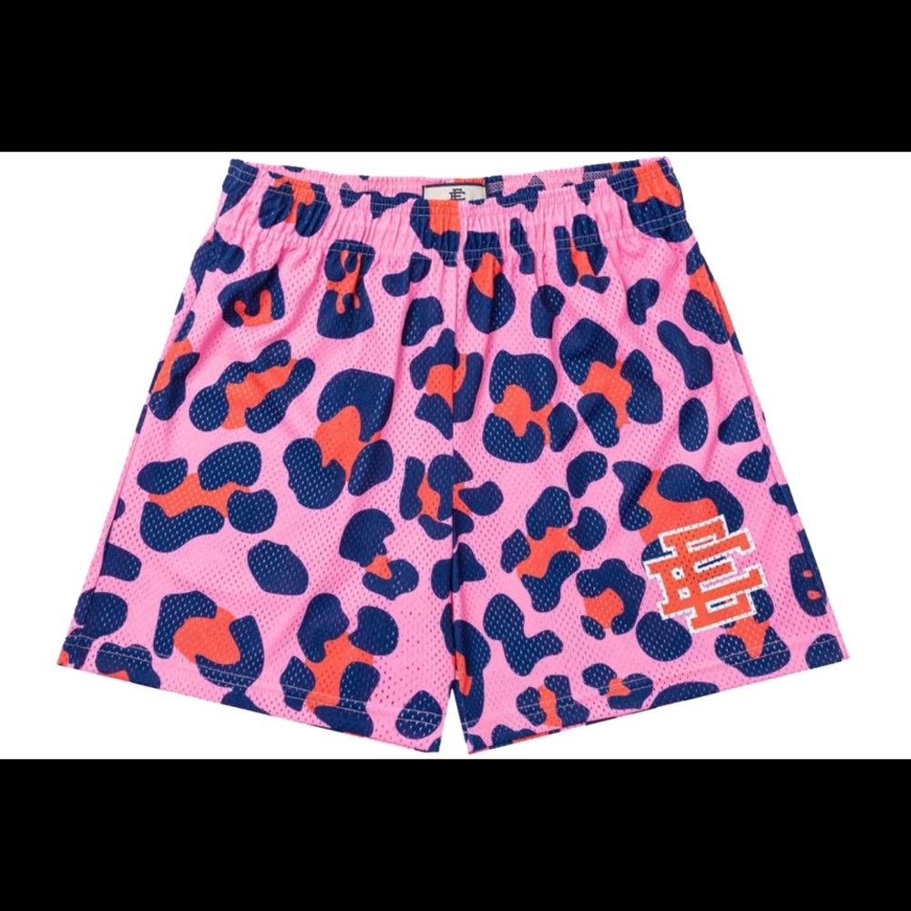 Eric Emanuel EE Pink Cheetah Print Basic Shorts | Size XL | New In Bag
